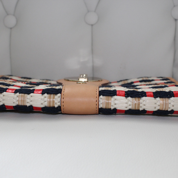 Kate Spade rafia straw basket woven rare clutch - Picture 6 of 8